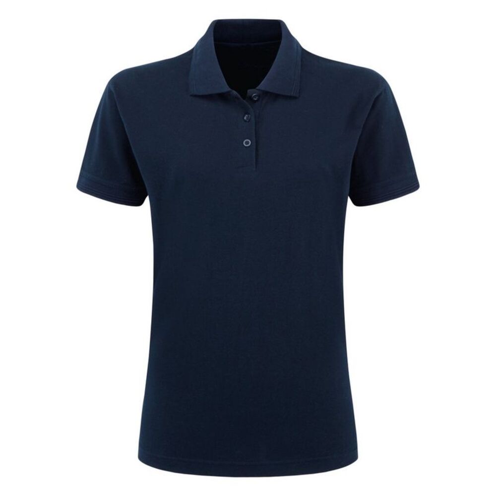 Ultimate Womens/Ladies Pique Polo / Navy Blue